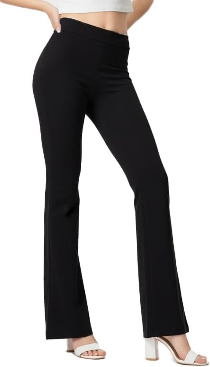 Damesbroek met hoge taille, elastisch, pootafdruk, licht, comfortabel, elegant
