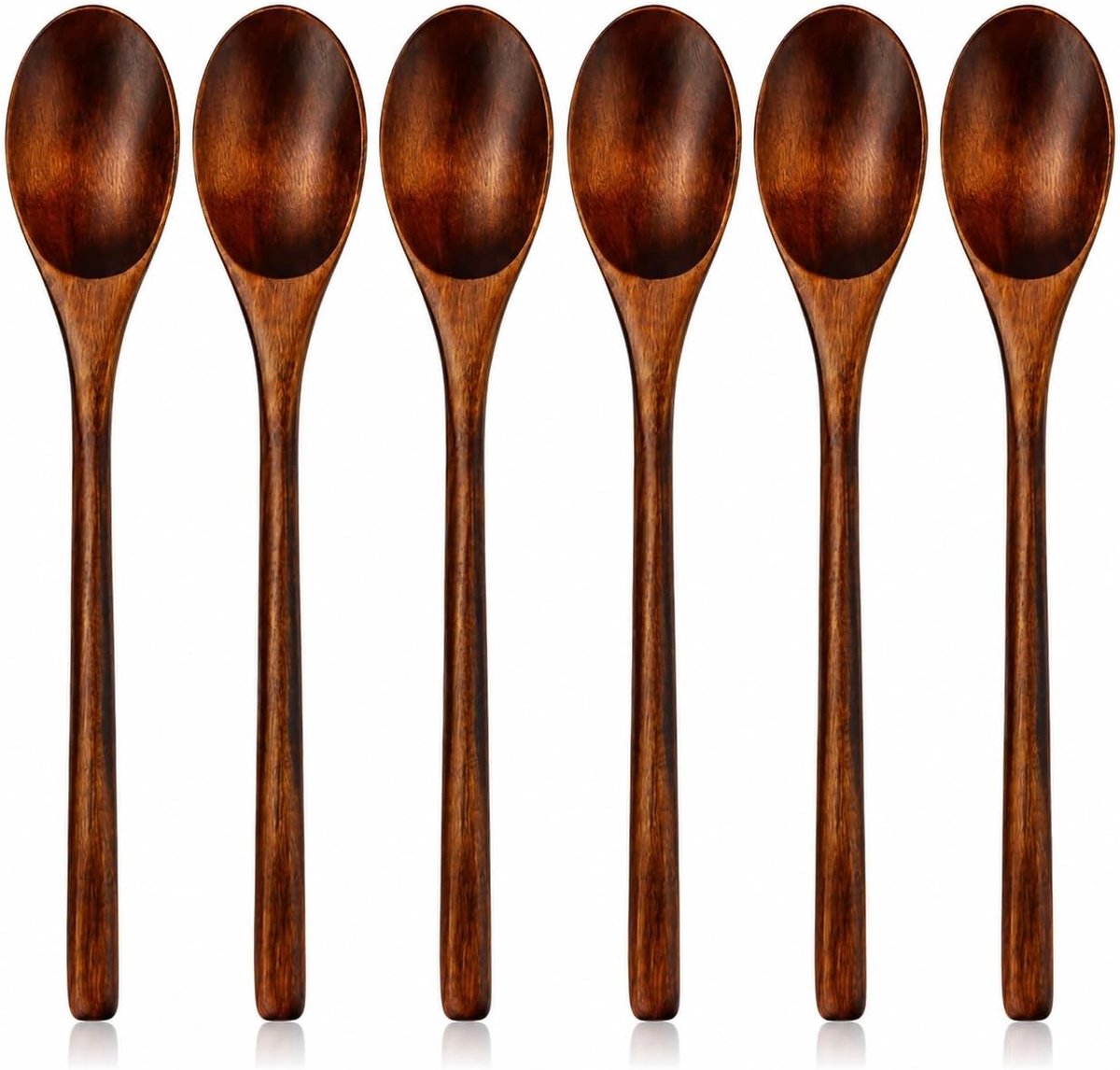 Soeplepels van hout, voor keuken en tafel, multifunctionele houten lepel voor eten en roeren, kleine lepel van natuurlijk hout, voor soep, koffie, thee en dagelijks gebruik
