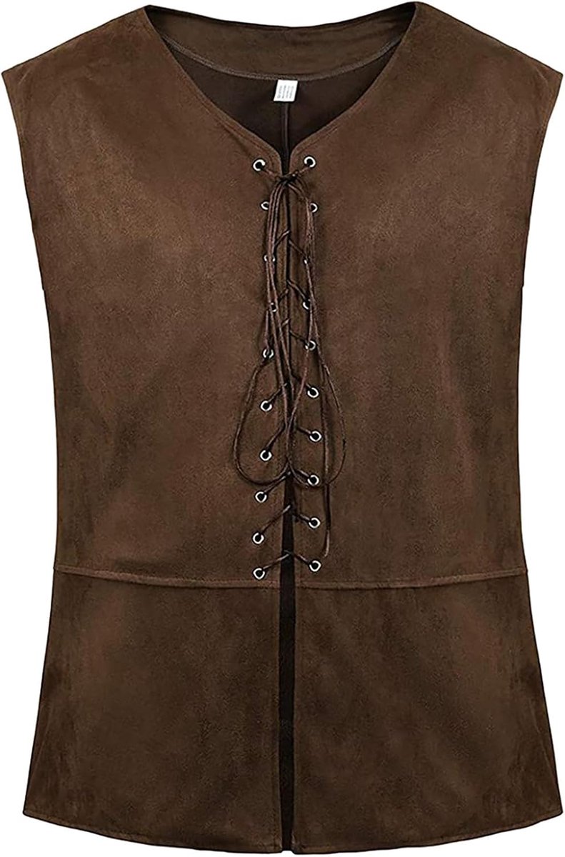 Gothic vest voor heren met veterdesign, casual en elegante stijl voor gothic en punk mode