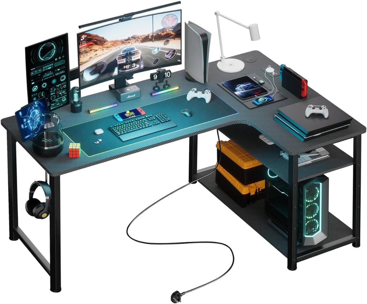 DailySupplies® Hoekbureau Gaming - Bureau L Vormig - Computer Desk - Zwart