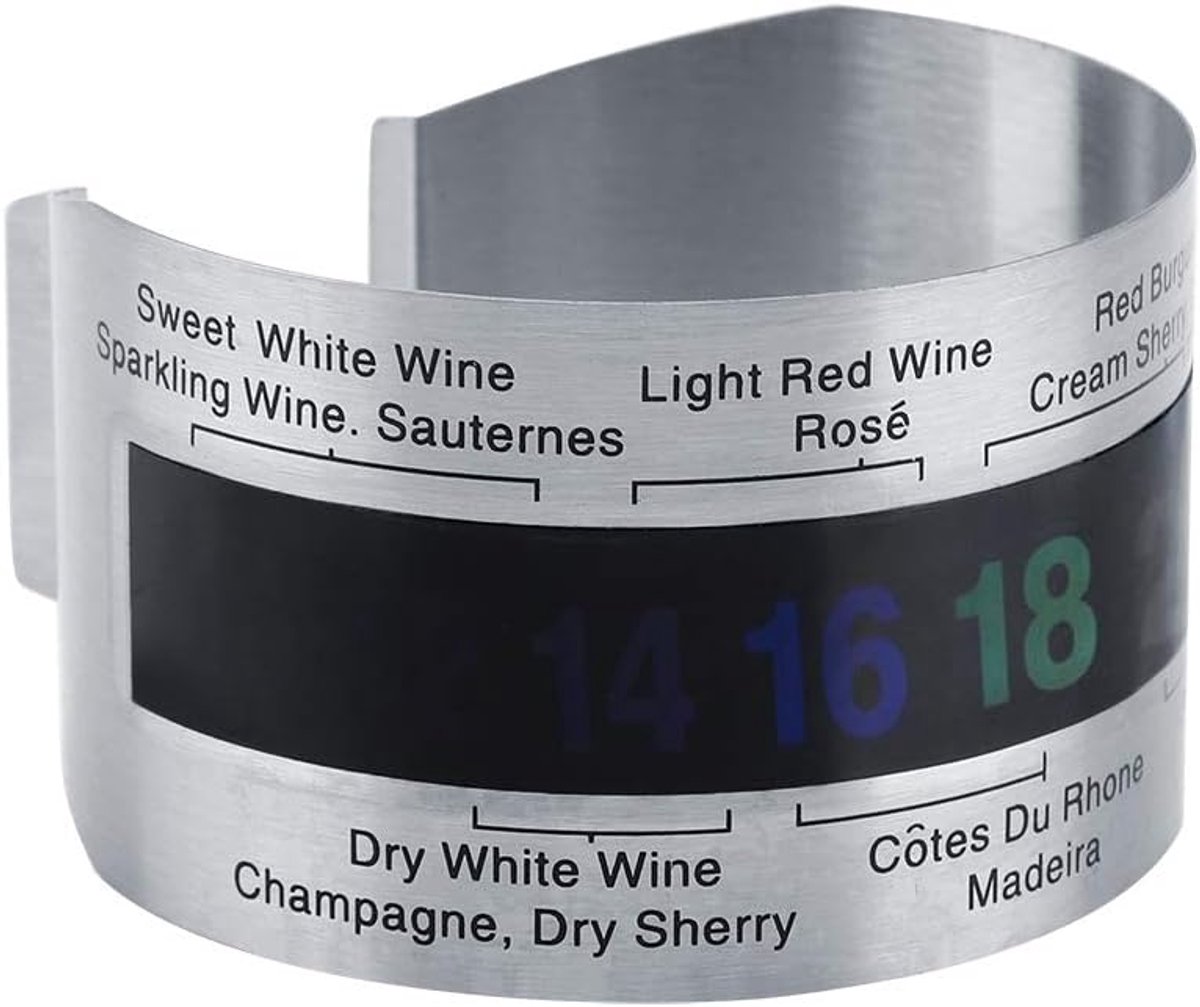 Wijn Thermometer Wijn LCD Thermometer Fles Bier Rode Wijnen Armband Temperatuur Sensorer Temperatuur Armband Sensor voor Bier Thuis Brouwen