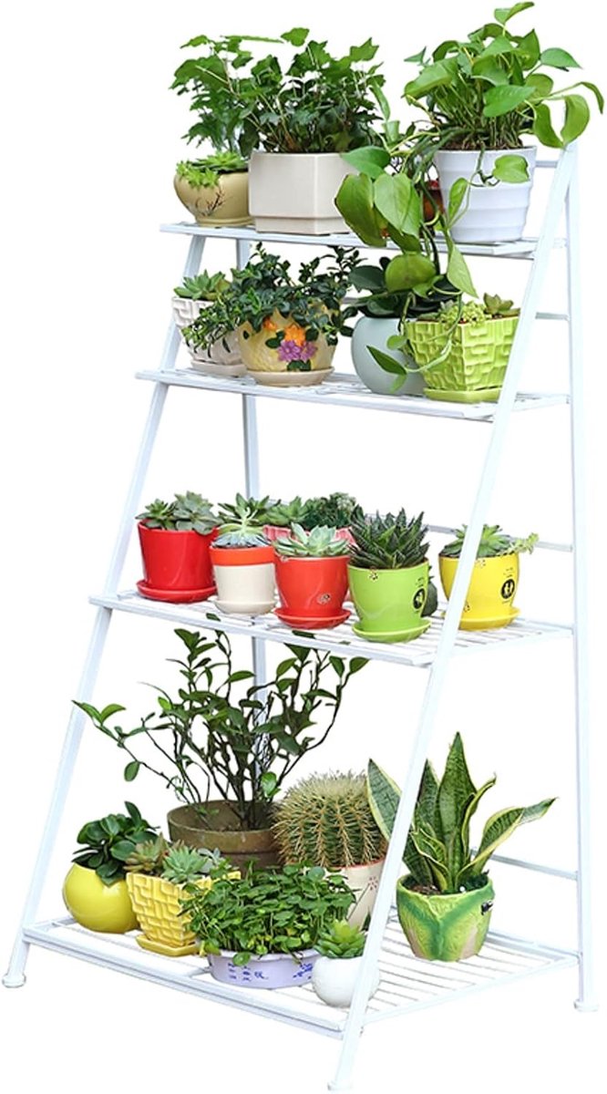 4-laags Indoor/Outdoor Metalen Plant Stand, Bloempot Stand, Plant Display Stand, Vloer staande plank Voor Balkon Decoratie (Maat: 70cm)