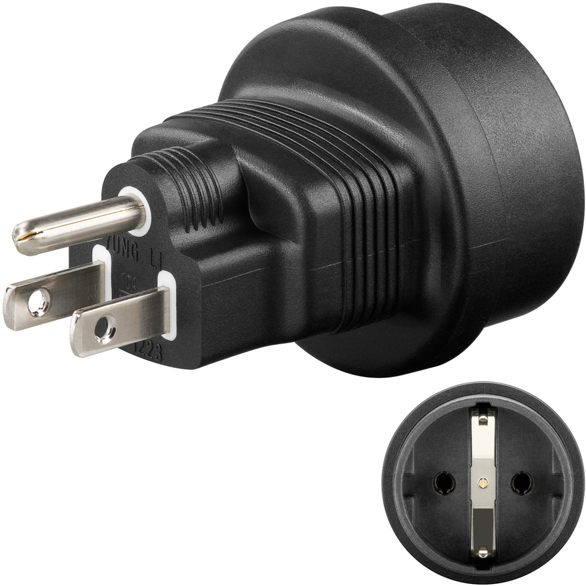 Goobay Reisadapter Europa naar USA/Japan, zwart