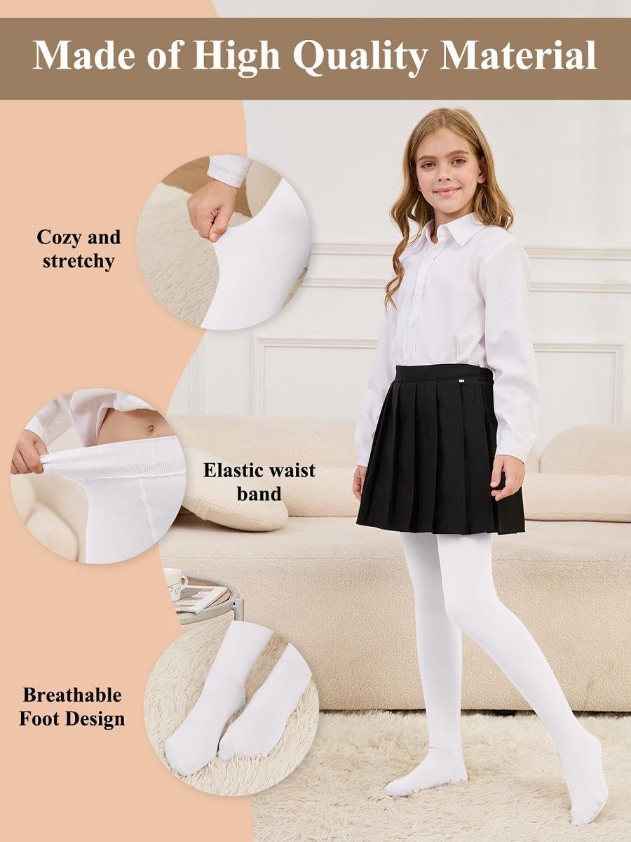 Thermische panty voor meisjes, kinderen, fleece gevoerde panty, winter, dik, warm, zacht, ondoorzichtig, rekbaar, hoge taille, leggings, dansbroek, ballet, sokken