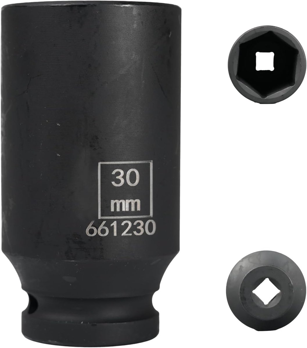 1/2 inch lange zeskantdopsleutel 30 mm dopsleutel 30 mm 1/2 inch lengte 78 mm chroom-MO staal CR-MO (30 mm)