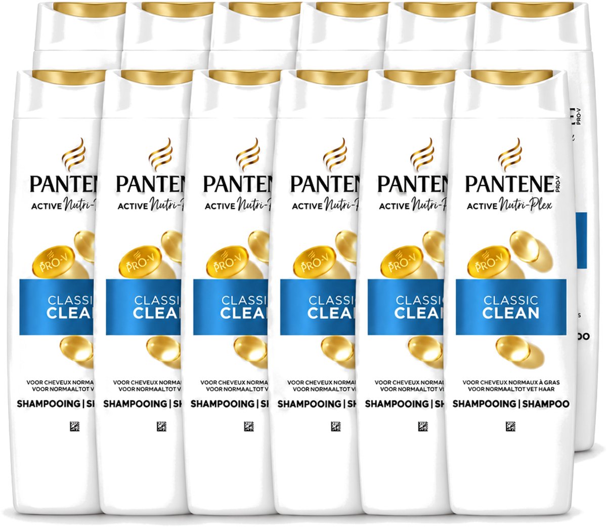 12 x Pantene – Shampoo – Classic Clean – 400 ml - Voordeelverpakking - 12 stuks