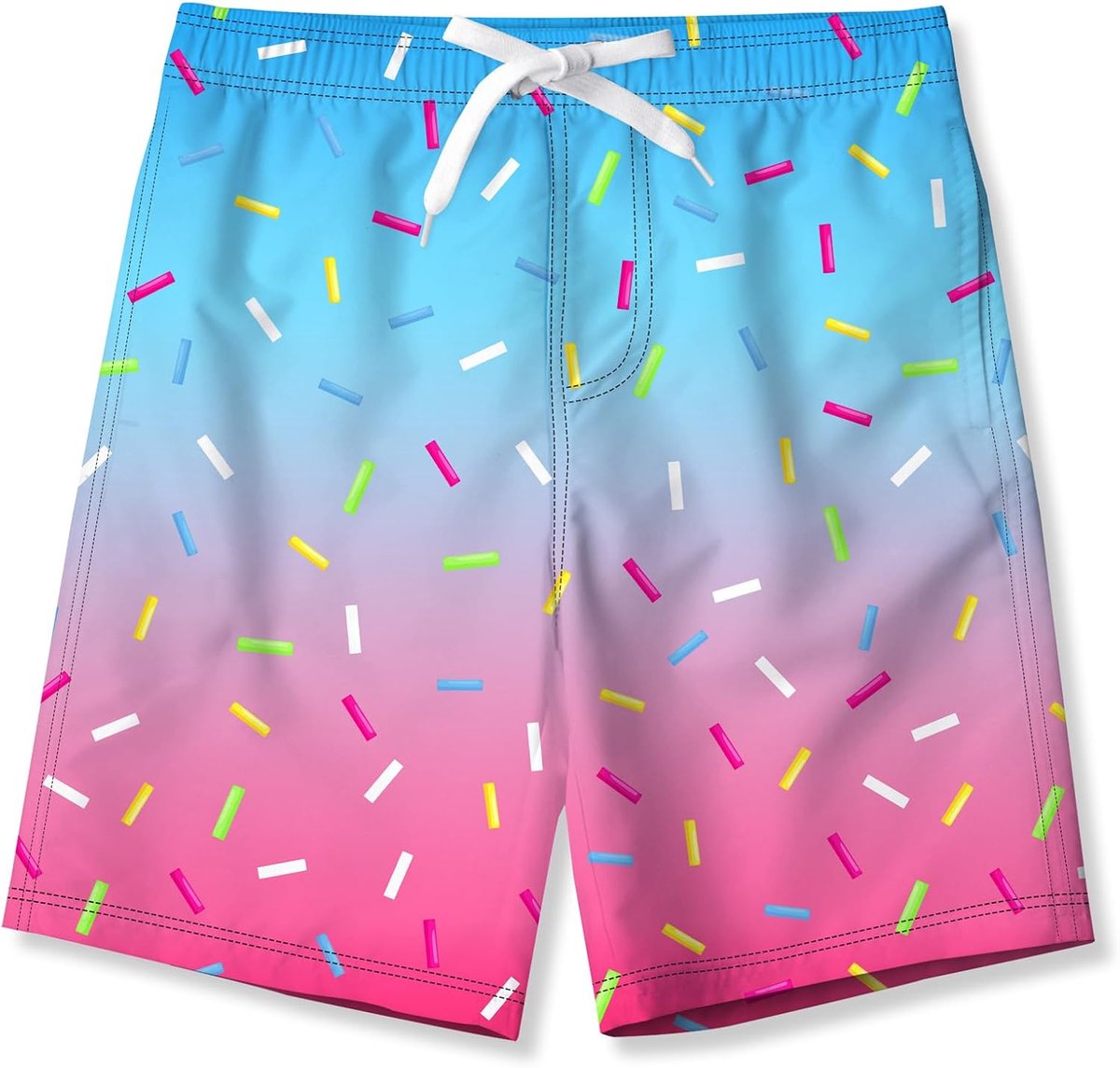 Jongens Zwembroek 3D Patroon Jongens Zwembroek Sneldrogende Mesh Voering Zwembroek Elastische Taille met Zakken Boardshorts Zomer voor Kid 7-14 Jaar