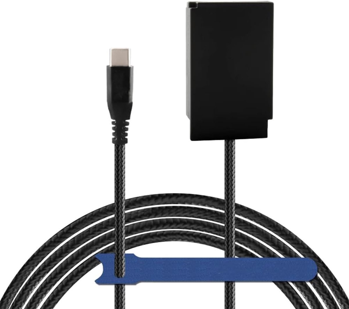 DC-koppeling type C gevlochten kabel naar EN-EL20 Dummy-accu voor Nikon 1 J1 1J2 1 J3 1 S1 1 V3 1 AW1 COOLPIX A P950