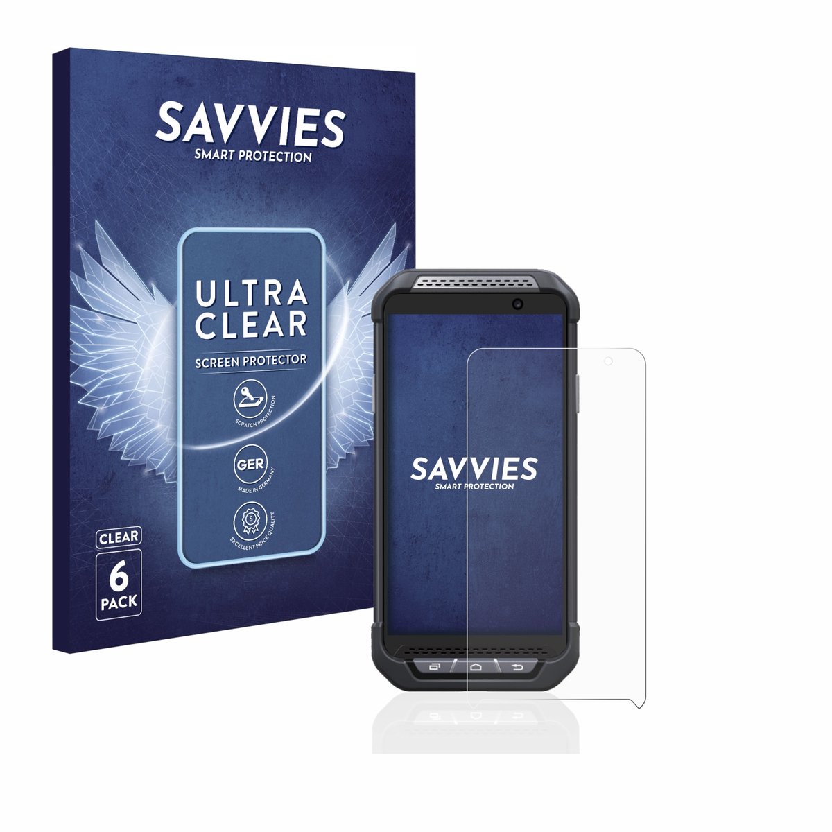 Savvies - Screenprotector voor Point Mobile PM85 - Folie Beschermfolie transparant 6 Stuks