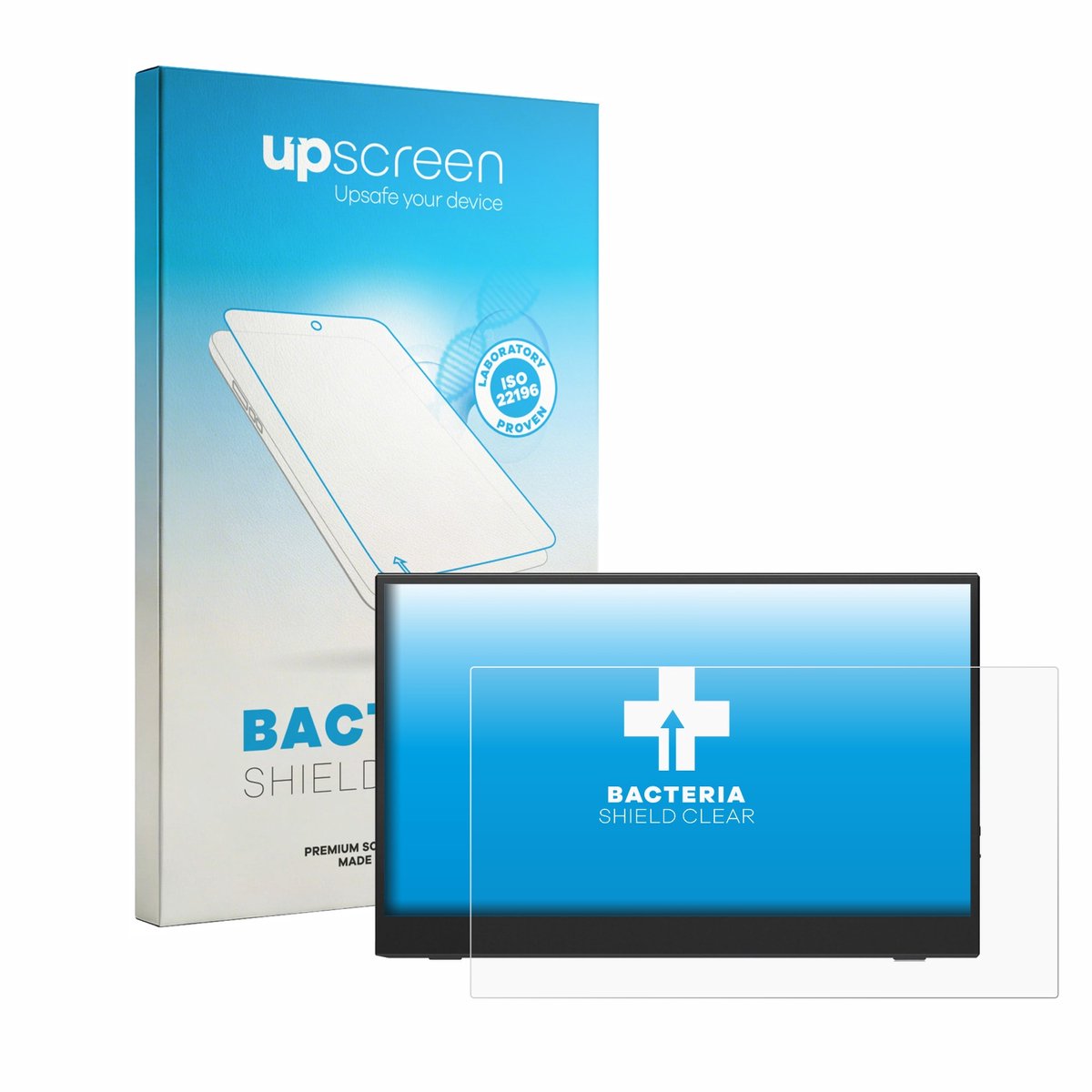 upscreen - Screenprotector voor HGFRTEE B156-SZF06L6 15.6" - Folie Beschermfolie transparant antibacterieel