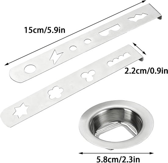 Accessoires voor vleesmolen, 8 verschillende vormen, roestvrij staal, deegsnijders, gehaktaccessoires, diameter 58 mm, veelzijdig keukengereedschap — afbeelding 5