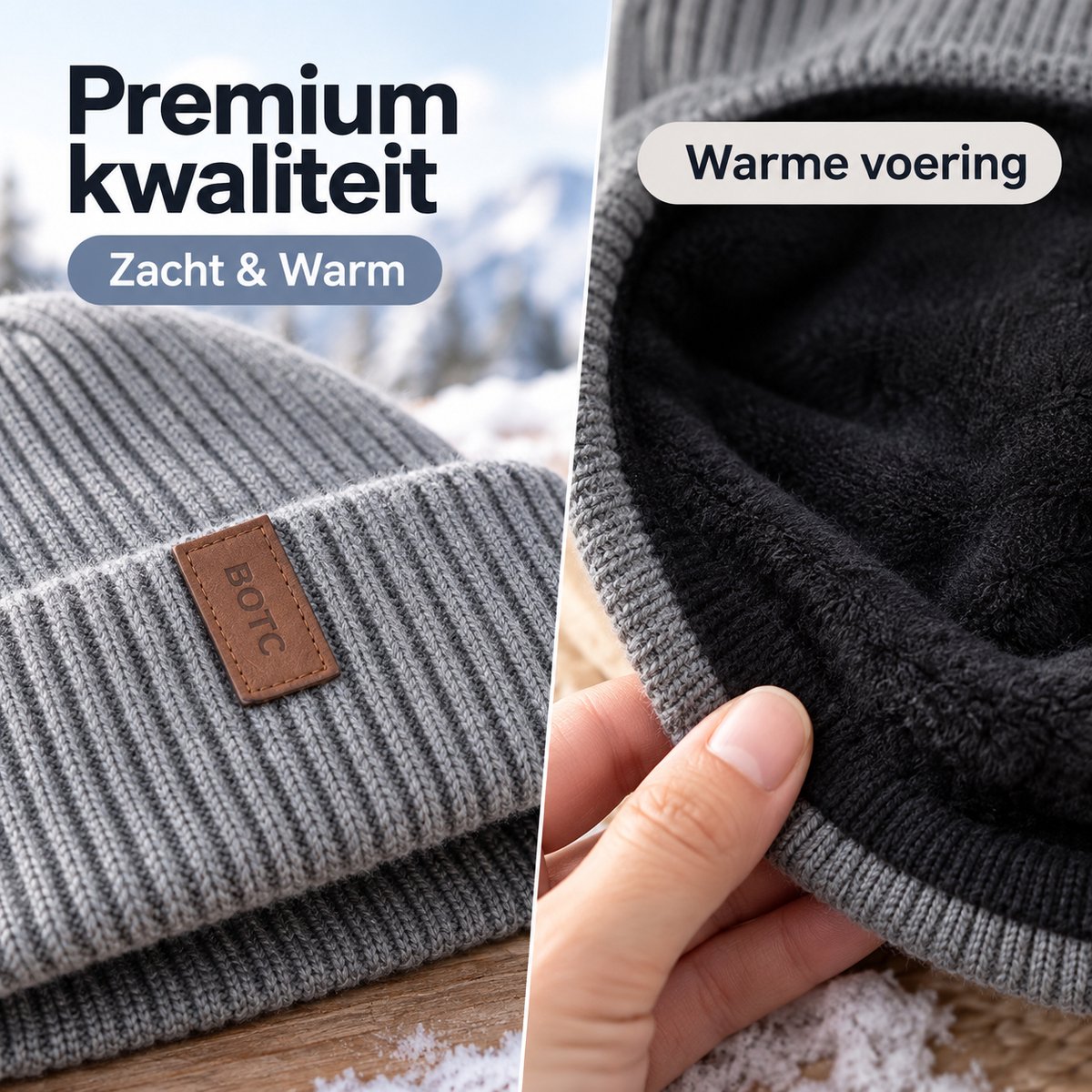 Muts - Winter Muts - One size - Unisex - Muts dames - Muts heren van BOTC — cadeau in Mode & Accessoires - foto 8
