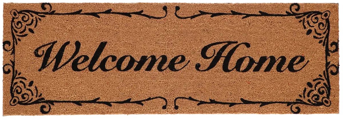 Esschert Design deurmat kokosnoot welcome home Bruin
