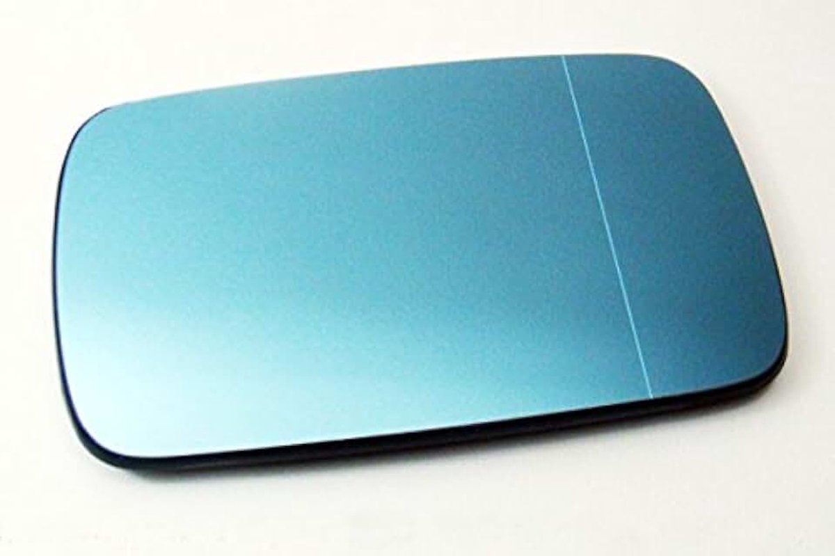 Bestuurders- of passagierszijde spiegelglas asferisch blauw 15,5 cm klein verwarmd links of rechts
