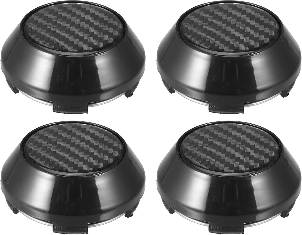 ABSOPRO 4 Stuks 65mm Wielcentrumdopjes Universele Velgen Hub Cap Onderdelen Voor Auto Zwart