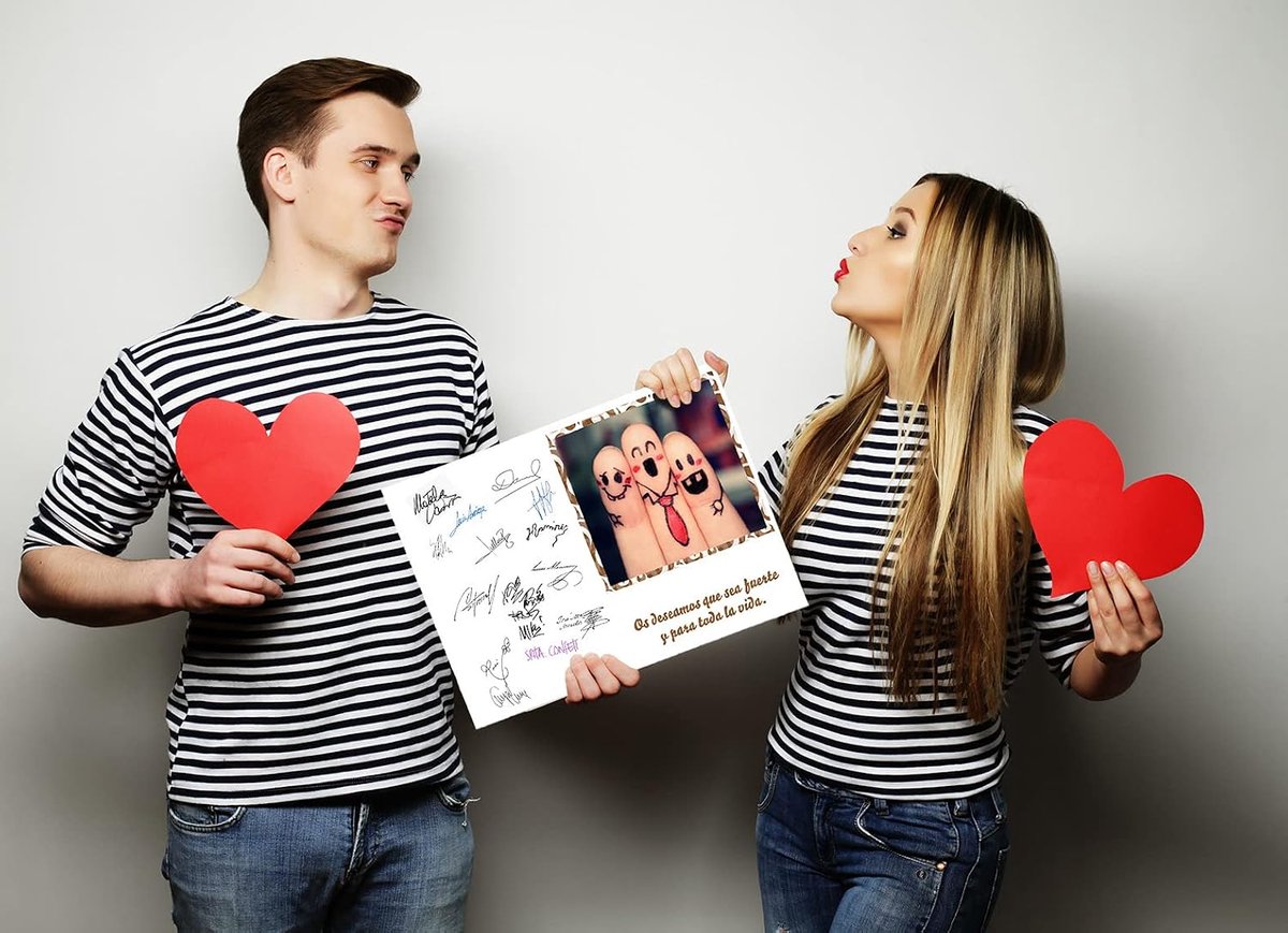 grappige wenskaart groot huwelijk geschenk bruidegom voor handtekeningen met envelop 20 x 30