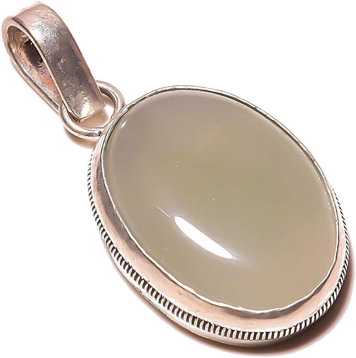 Chalcedony Handmade PENDANT 1.5" Long Silver Plated! Jewelry from Kashish! All Variety Store all Occasions