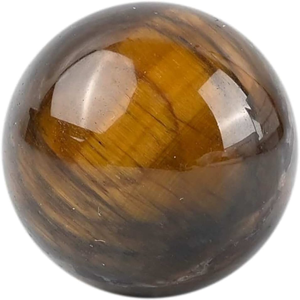 Natuurlijke gepolijste bal, gepolijst glas met energie-eigenschappen, gepolijste bal, gepolijste steen, bal (tijgeroog, 3 cm)