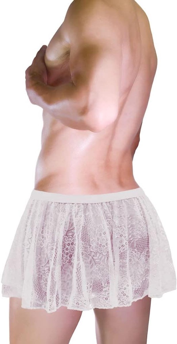 Sexy broekje voor heren, Sissy Knikers, mesh, stretch, lage taille, grote platte rok, hot dress, grappig ondergoed — afbeelding 4