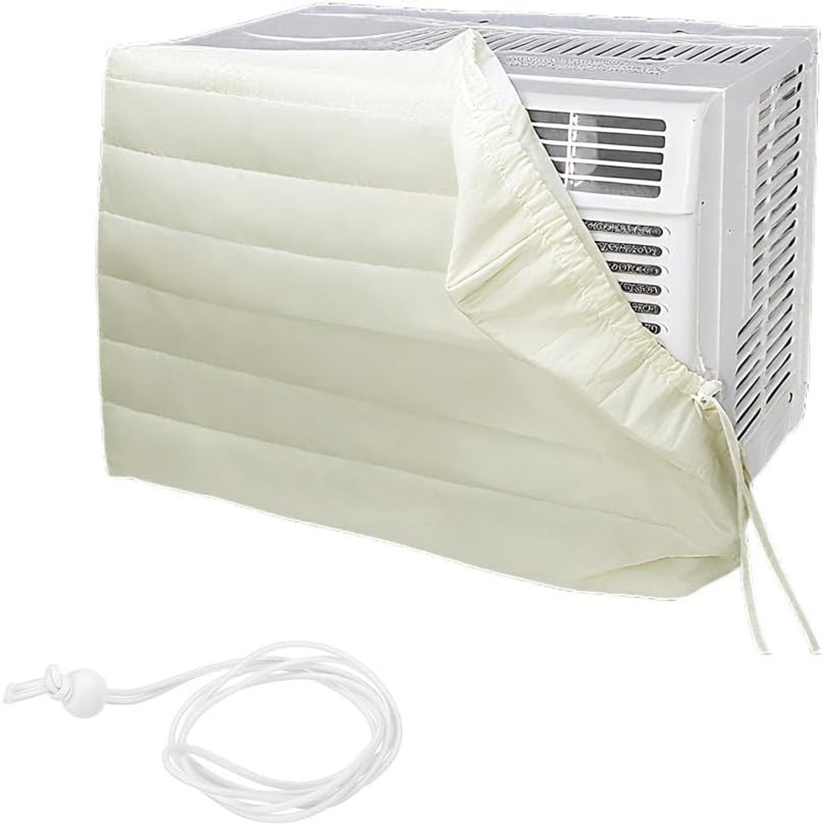 Verstelbare Air Conditioner Hoes voor Binnen, Bescherming in de Winter, Geschikt voor Raamunits (Beige, 21 x 15 x 3.3 inch)