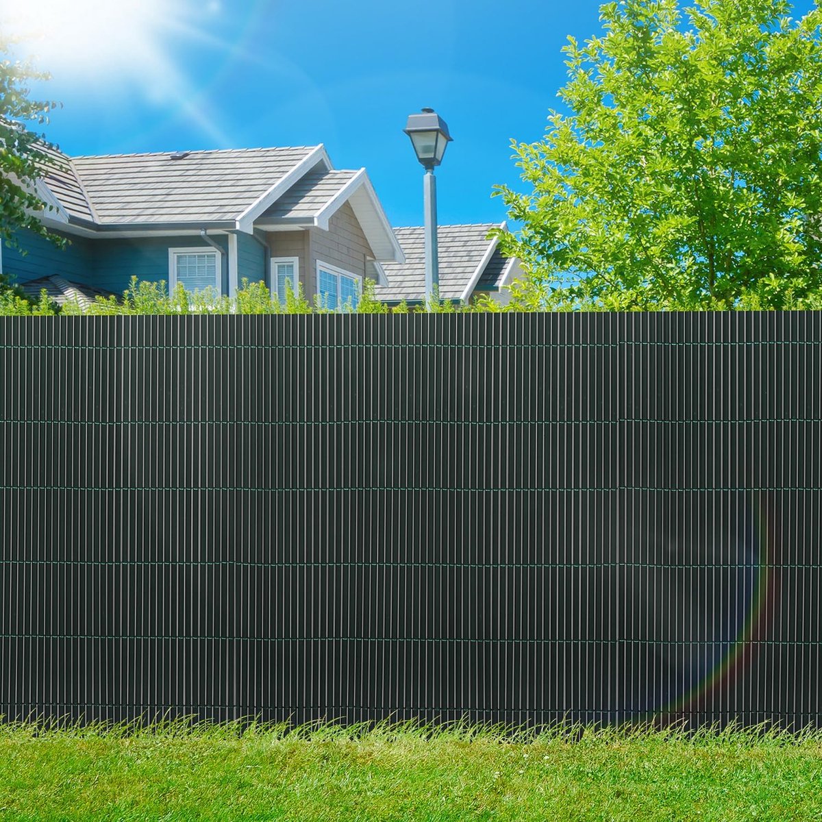 Inkijkbeschermingsmat, 160 x 700 cm, met kabelbinders, inkijkbescherming, versterking aan de binnenkant, inkijkbescherming, weerbestendig, windscherm, uv-bestendig, zonder boren, voor