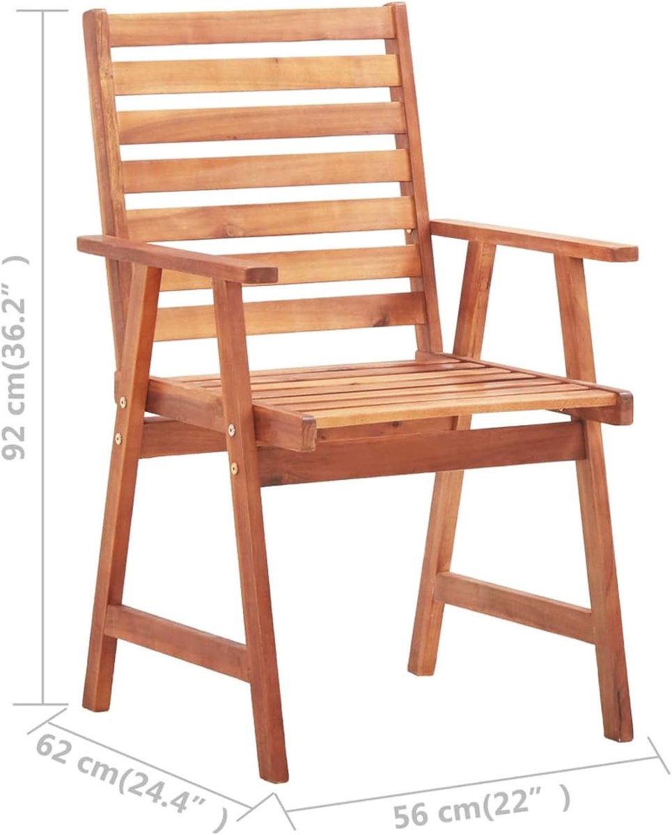 2 x tuinstoel met kussen, tuinstoel, houten stoel, stoel, balkonstoel, tuinstoel, terrasstoel, tuinmeubelen, acaciahout, massief grijs