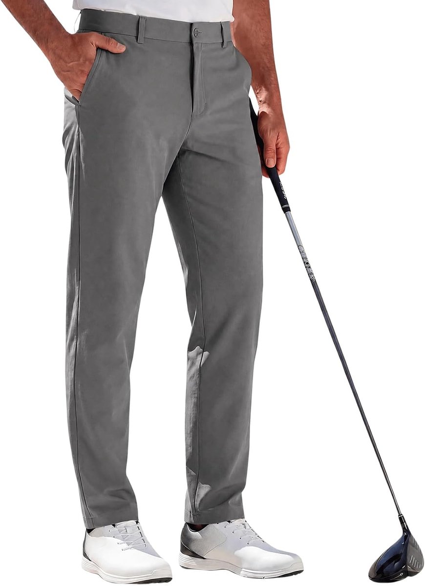 Golfbroek, ademende stretchbroek met zakken, sneldrogende chinobroek, lichte kostuumbroek
