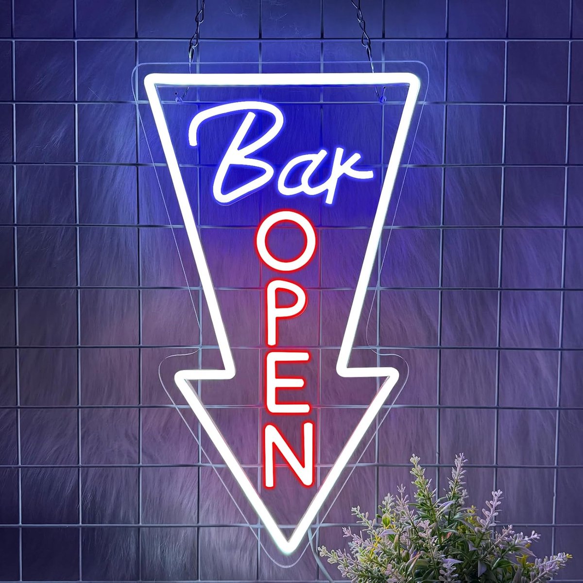 Open neonbord, bier, led-bord, open voor muur, bar met pijlen, neonlicht, dimbaar, voor zakelijke bar, pub, café, party, decoratie, nachtclub, thuis, pub, mannengrot, geschenken