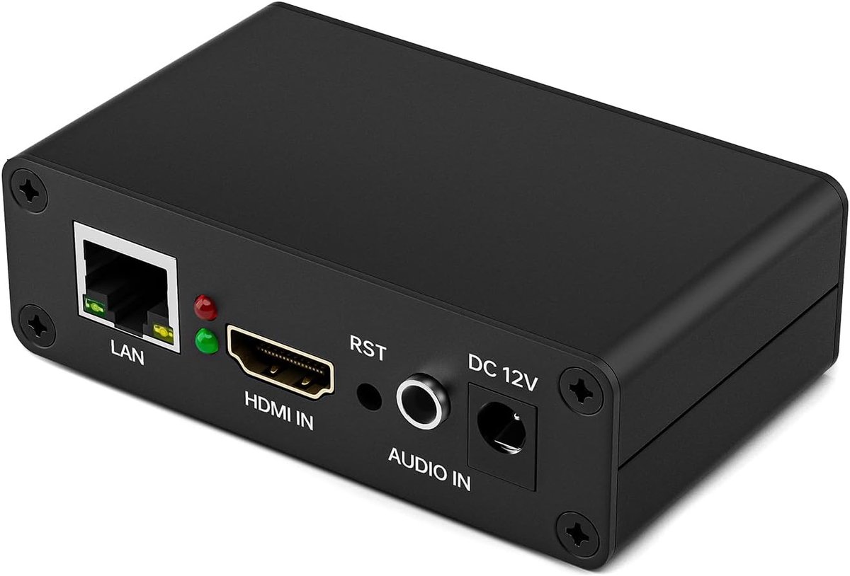 1080P60 HDMI Video Encoder-Support SRT,RTMP,RTSP,RTMPS,UDP,HTTP,HLS,WebRTC,TRTC,Icecast,SHOUTcast,Video coding box,Live Streaming Broadcast for YouTube, Twitch, etc.