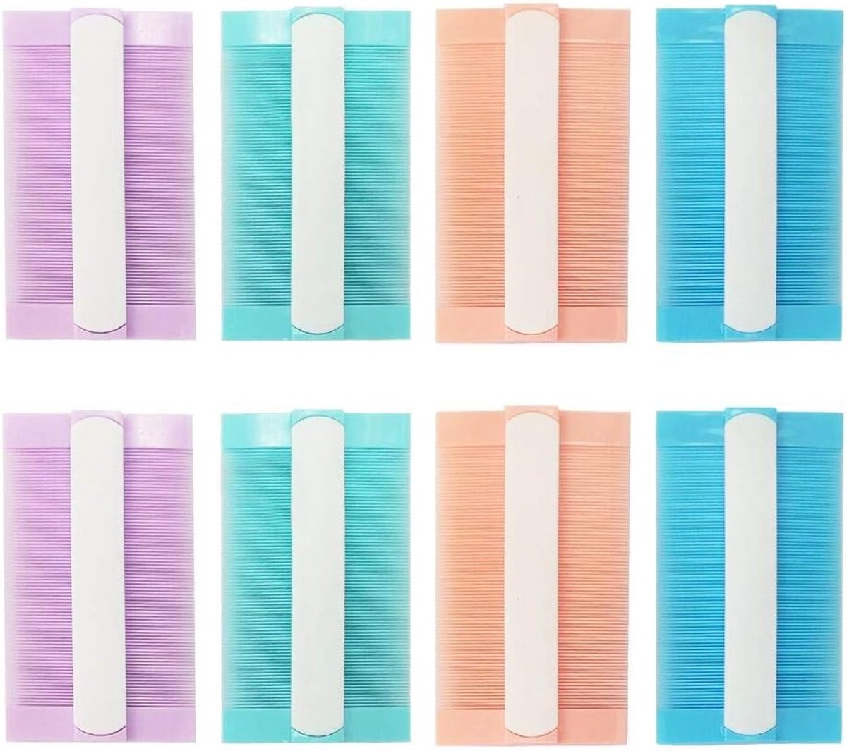 8-pack Nijtkammen 4 Kleuren Luizenverwijderkammen Dubbelzijdige Tanden voor Kinderen Volwassenen Huisdieren Hoofdluizen Behandeling