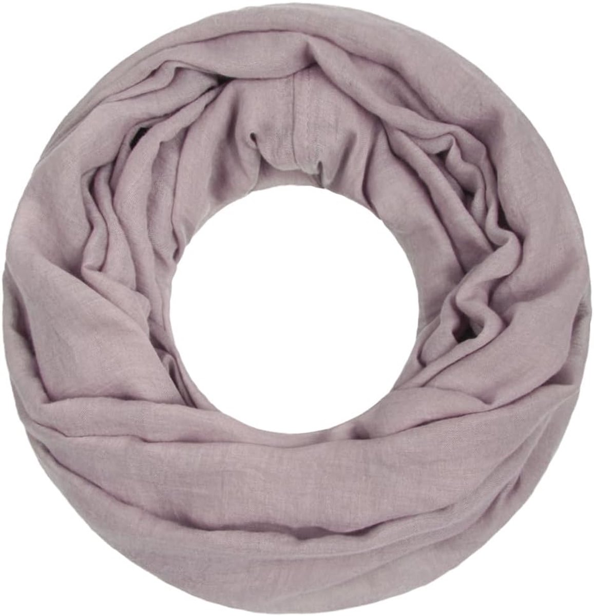 Loop Cary Basic sjaal dames sjaal colsjaal ronde sjaal halsdoeken effen loopsjaal eenkleurig, mauve