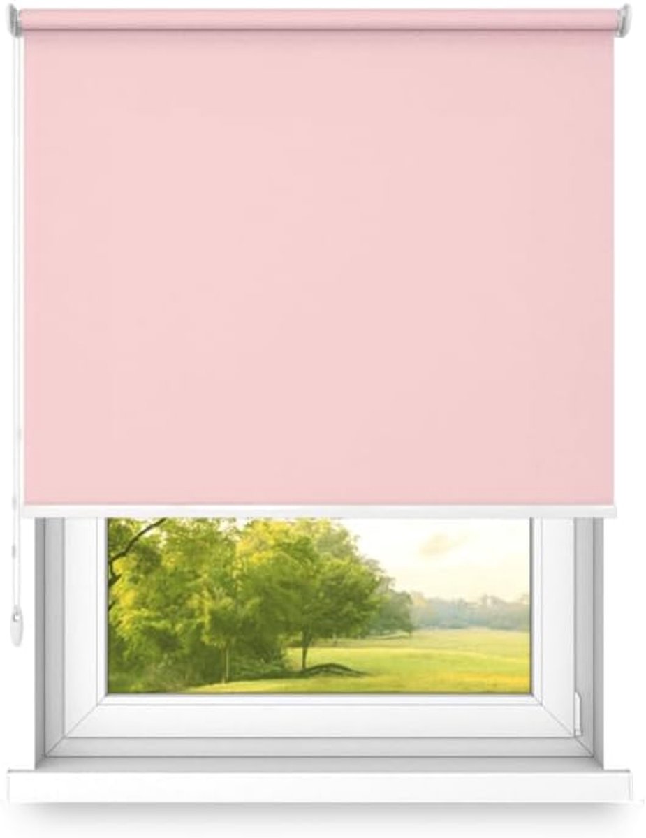 Rolgordijn, wand- of plafondmontage, groot formaat, fi 32, stalen bevestiging, semi-verduistering, Roze, 900x2400mm