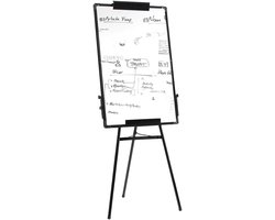 Paperboard voor conferentie, magnetisch, ezel, uitwisbaar whiteboard, met standaard, voor onderwijs, vergadering, kantoor, 70 x 100 cm (zwart)