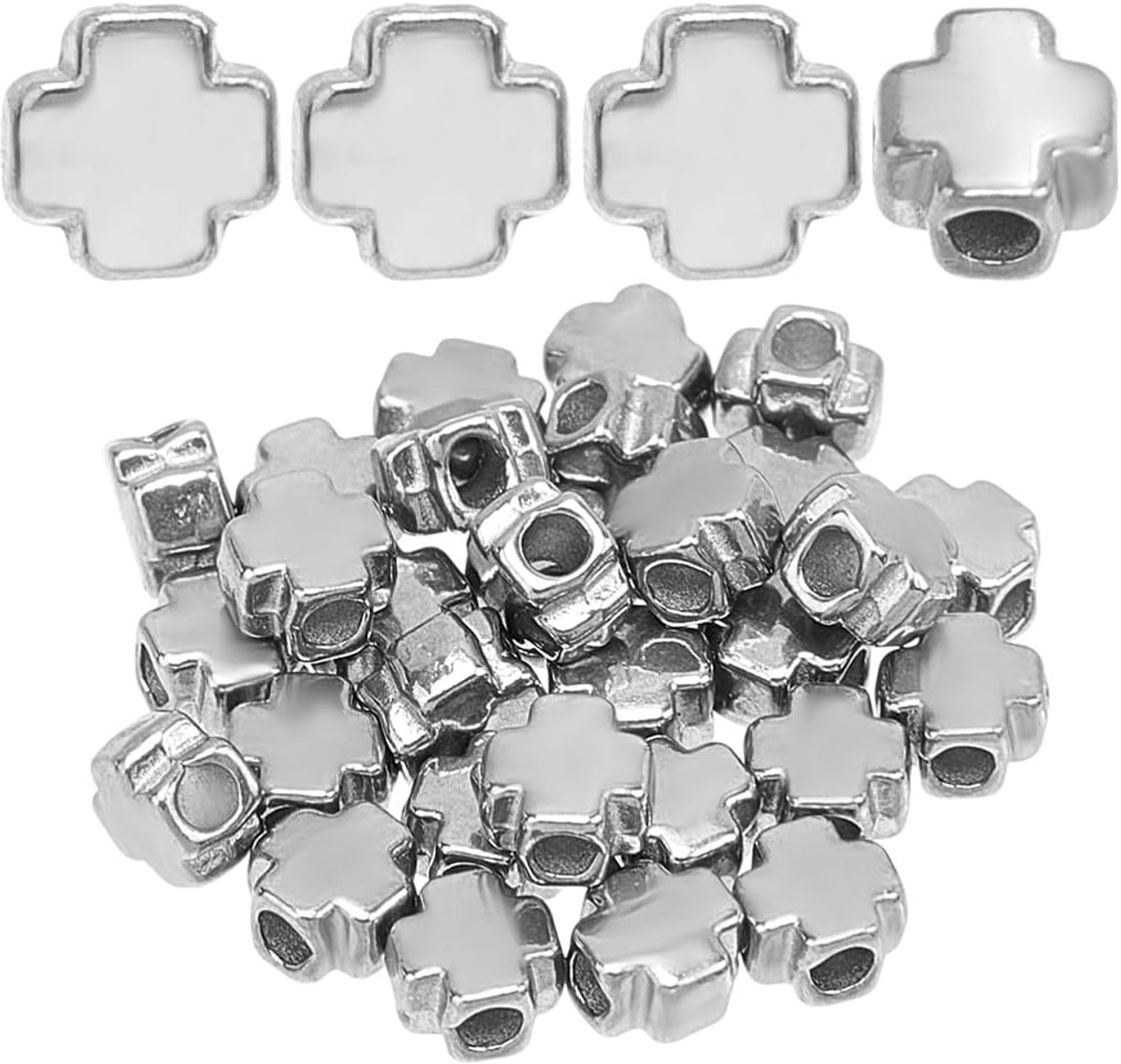Dailygoods - 40 Stuks Kruis Kralen - Charms voor Sieraden Maken