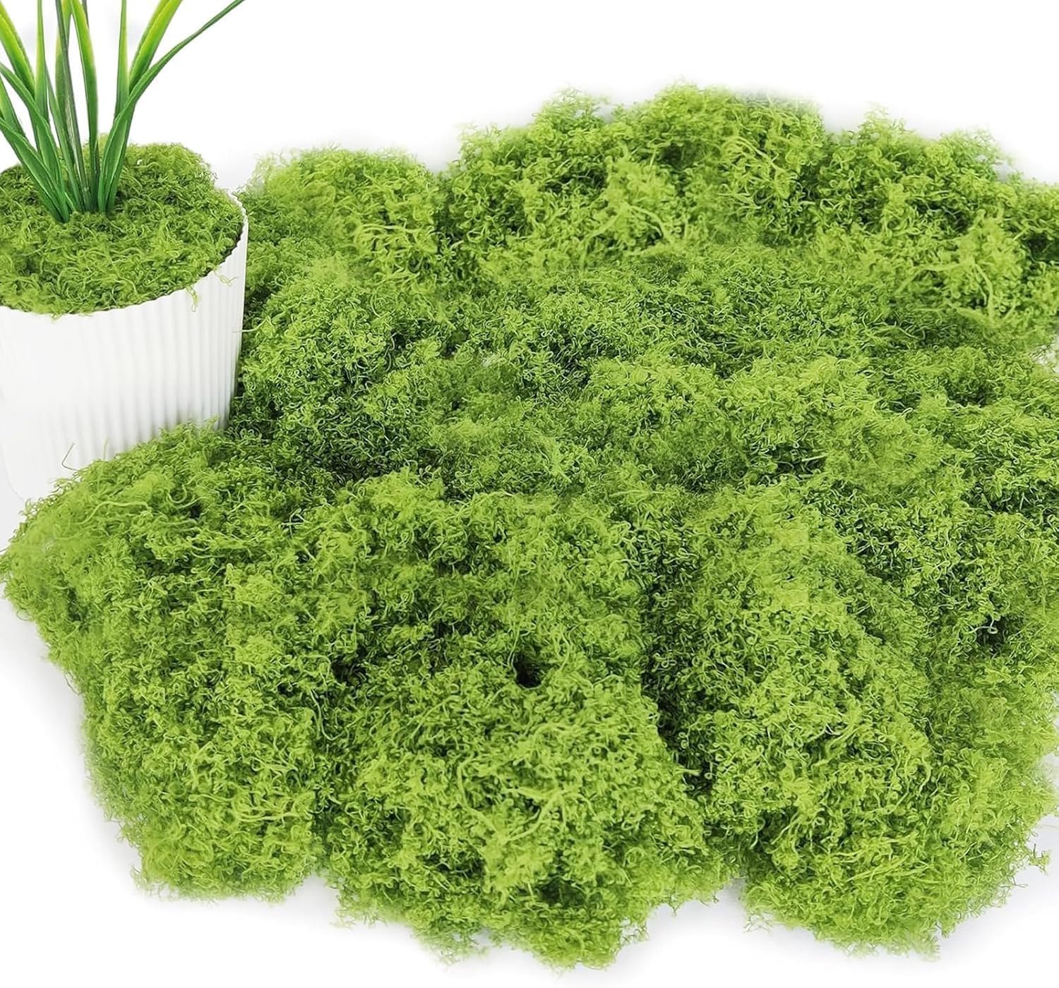 Kunstmatig mos 100 g - IJslands mos - Lichtgroen - Perfect voor decoratie - ShopVlot