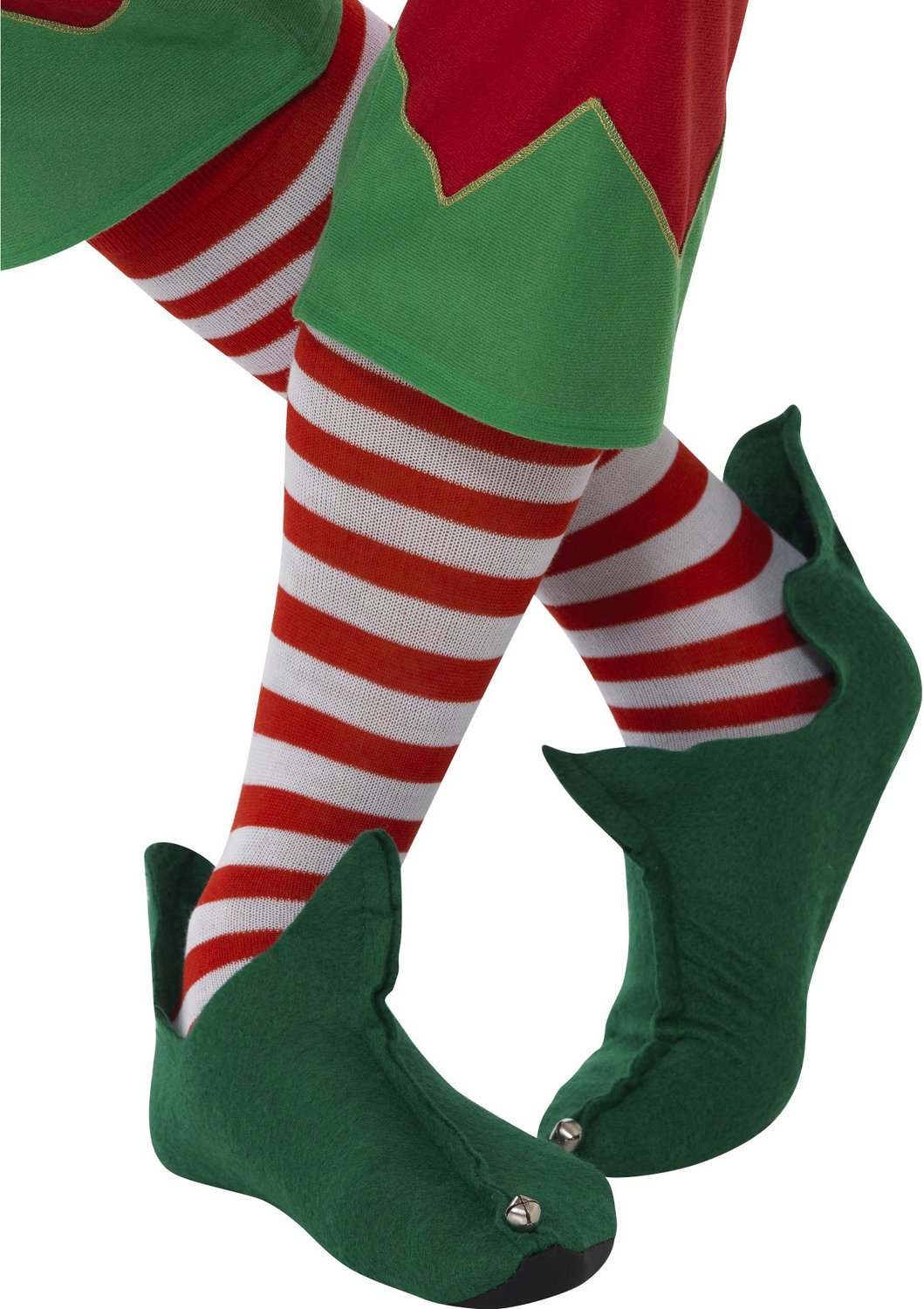 Smiffys - Striped Kostuum Sokken - Rood/Wit