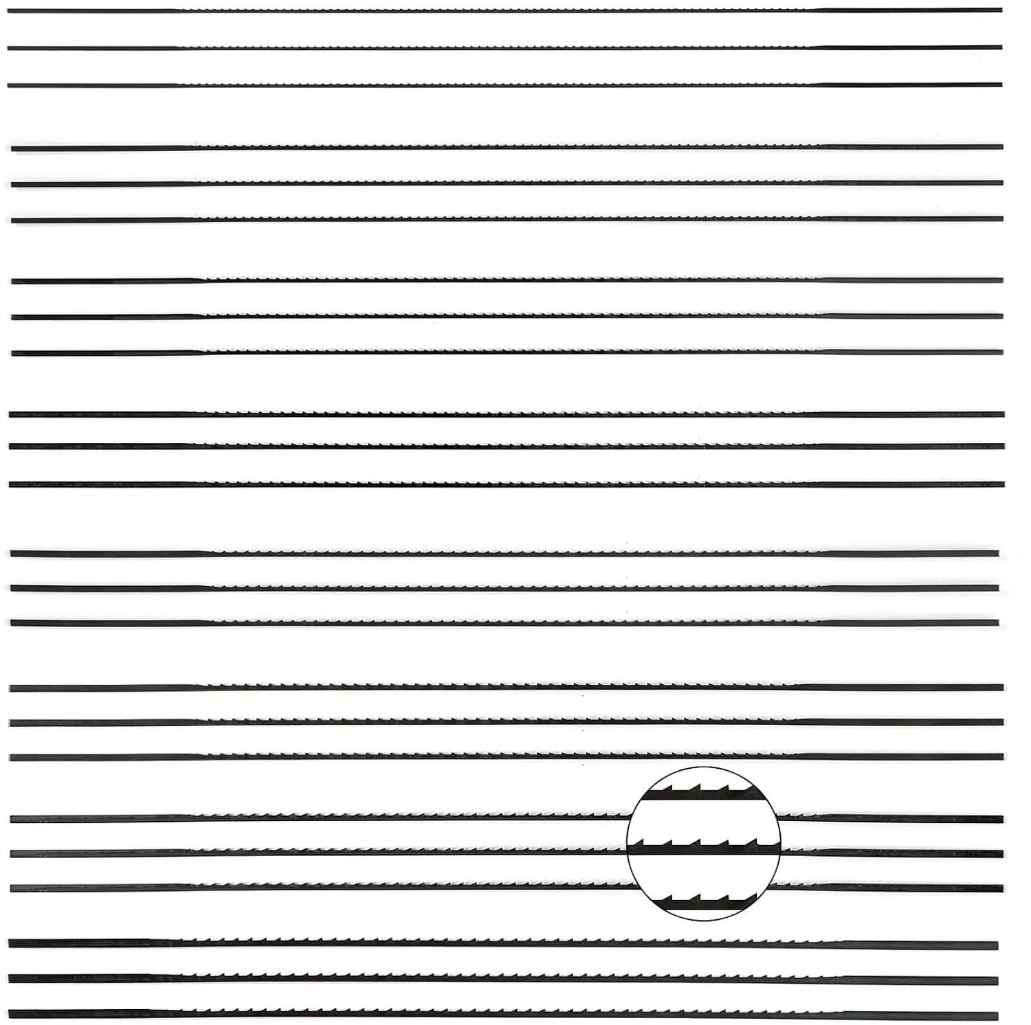 Decoupeerzaagbladen - Zwart - 130 mm - Hoogwaardig Koolstofstaal - Voor Hout, Kunststof en Metaal
