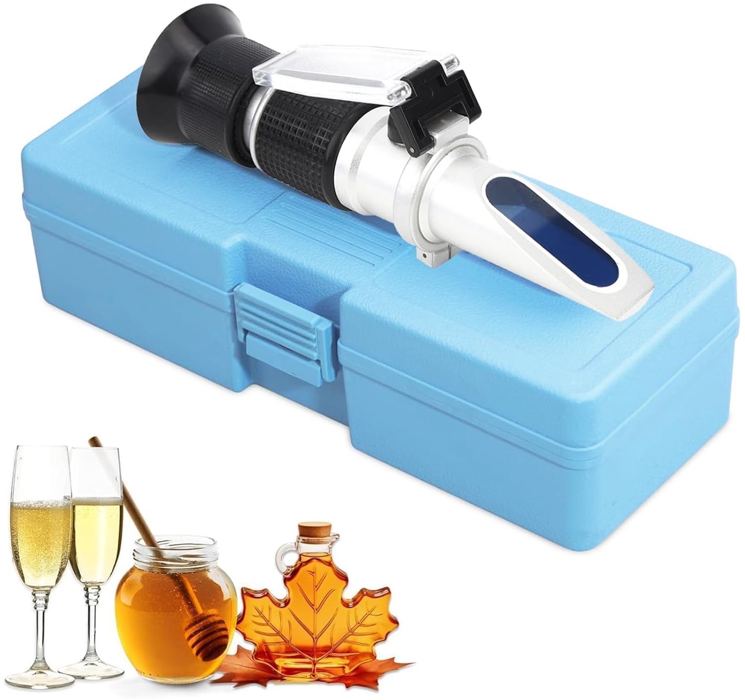 refractometer 0-90% zoetheid - draagbaar - dubbele schaal - nauwkeurige suikermeting - ShopVlot