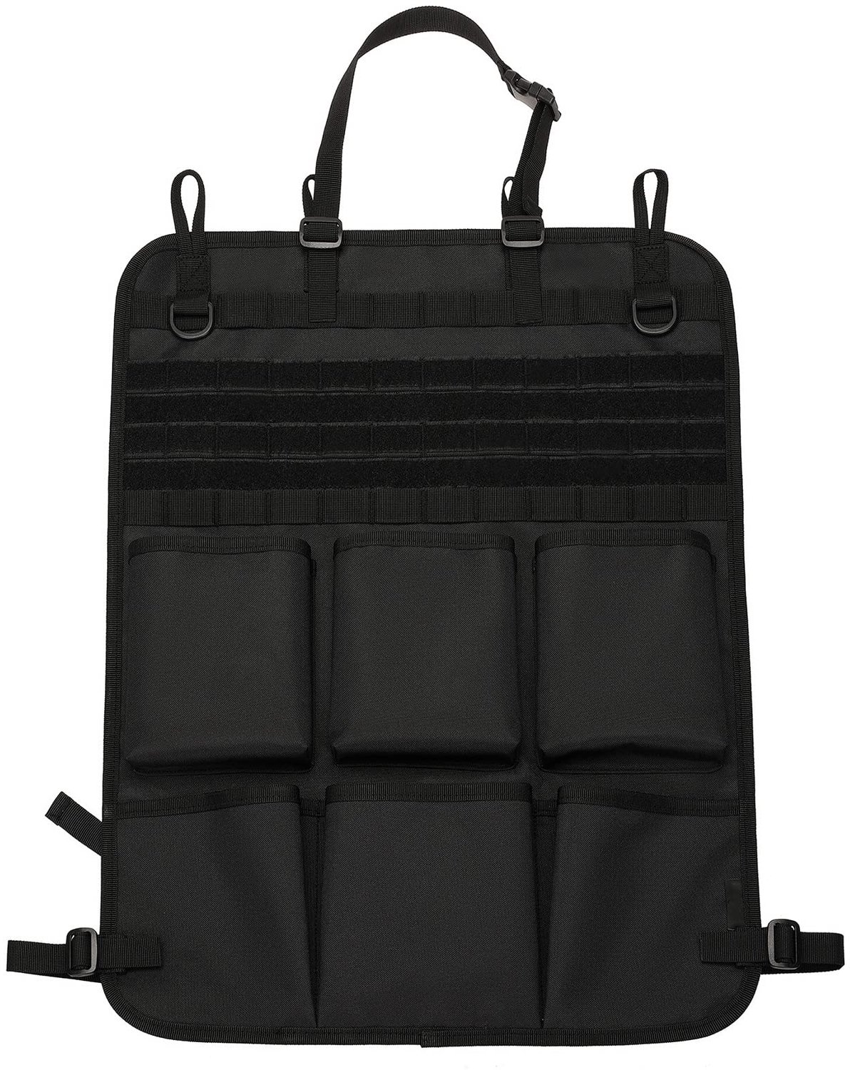 HUNTVP Auto Seat Back Organizer, Tactische Molle Voertuig Panel Universele Tactische Voertuig Seat Organizer Opbergtas met 6 Opbergtas Molle Autostoel