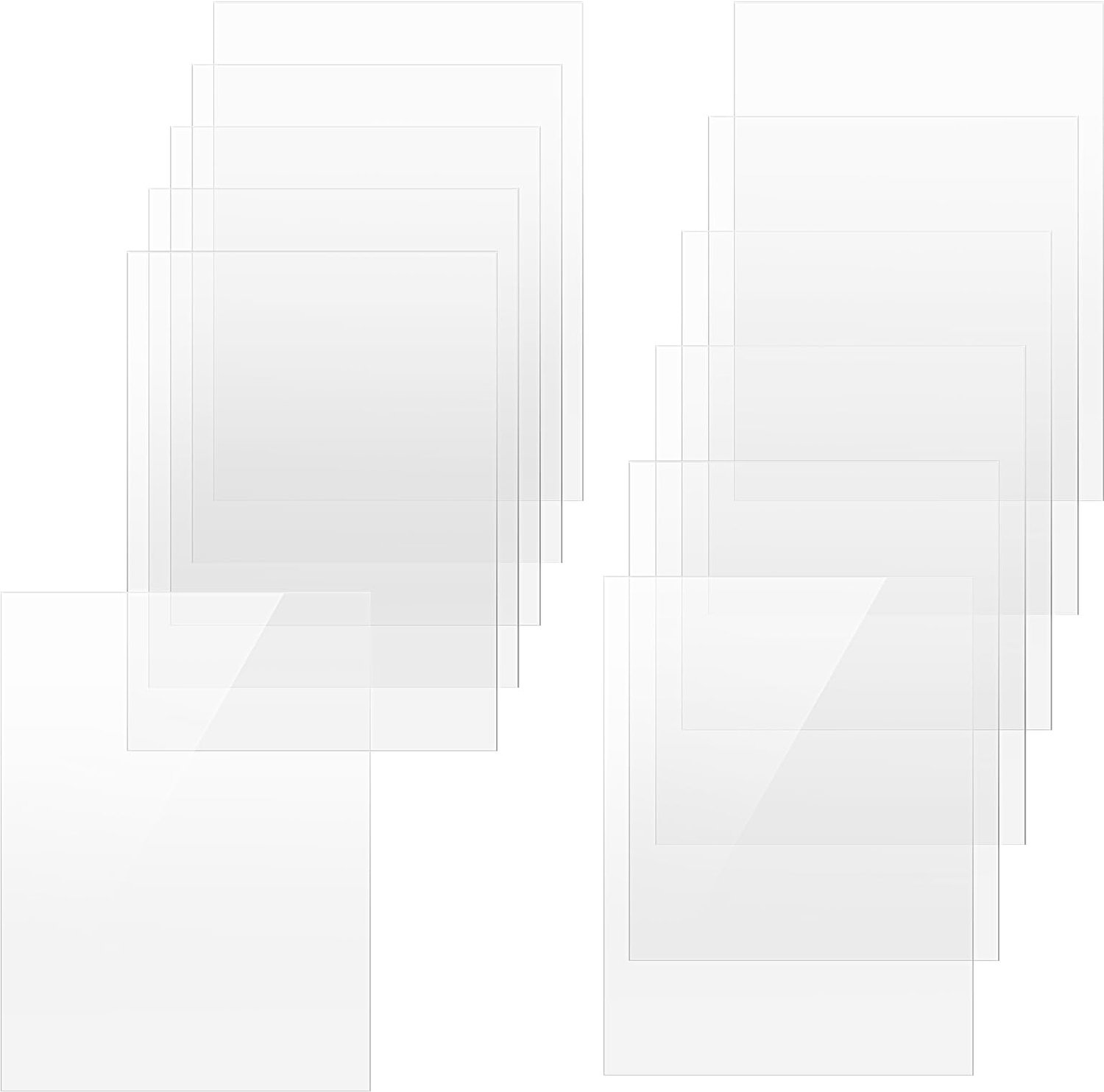 FAAING 14 stuks 20 x 15 cm acrylglasplaat, 2 mm acrylglas acrylplaat, transparante glasheldere plaat, acrylplaat - ShopVlot