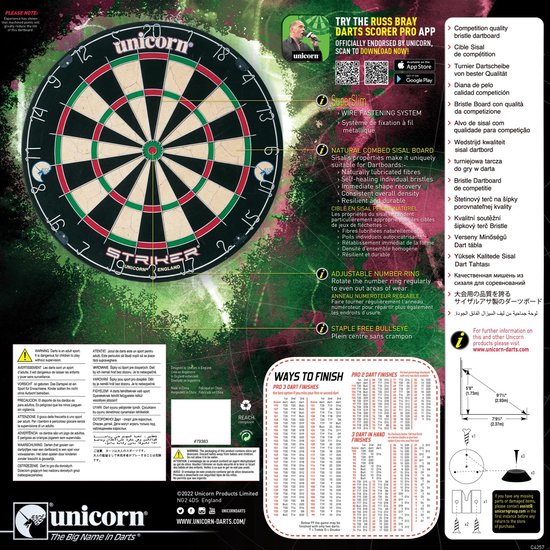 Unicorn Striker dartbord van Unicorn — afbeelding 3