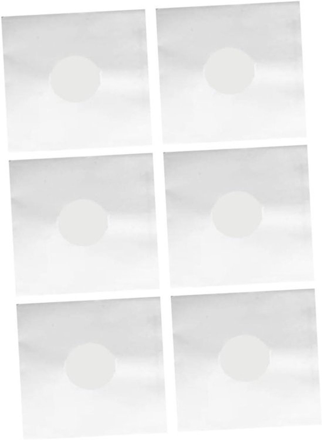 Vinyl Plaathoezen - Platenhoezen - Platen Opbergen - Stofwerend - 6 Stuks - Wit