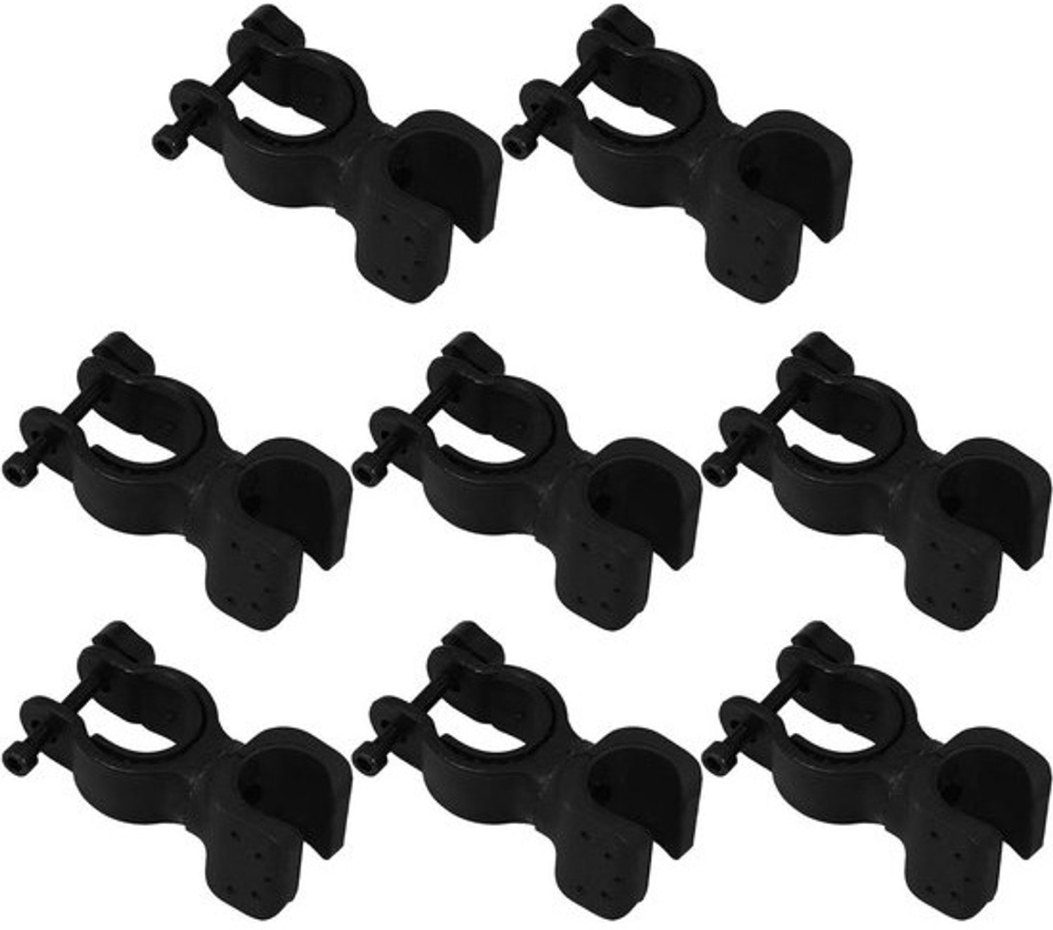 Wandelstokhouder - Kruk houder - Mobiliteit Hulpmiddel - Flexibel Monteerbaar - 8 stuks - Zwart