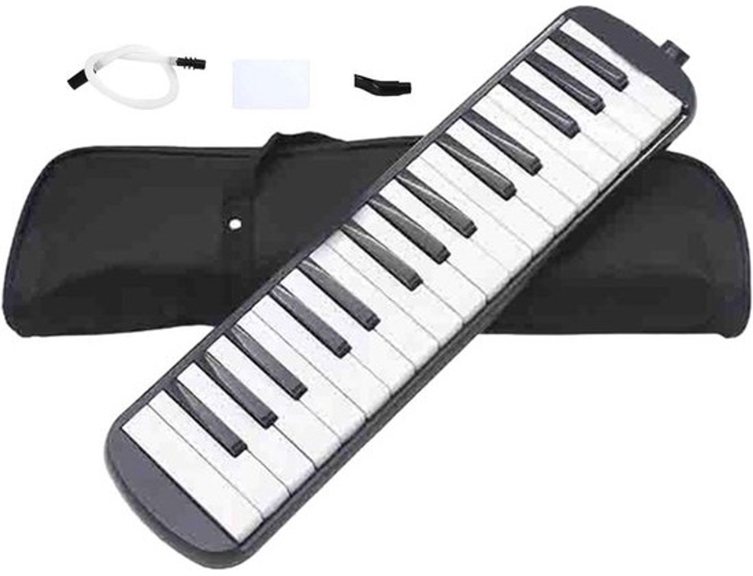 Melodica Pianica Tube – 32 toetsen Melodica | Melodica met dubbele flexibele lange pijp | Melodica-instrument voor kinderen en beginners, S Mouth Melodica