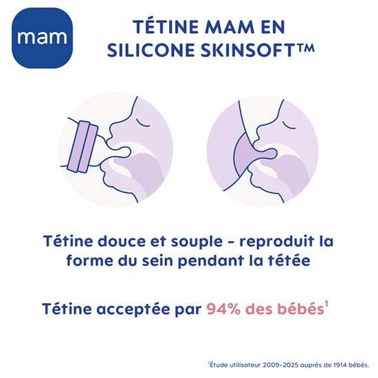 Set van 2 Babyflessen - MAM - Easy Start - Antikoliek - 320 ml - Flow 3 speen - Oceaan + Zand — afbeelding 5