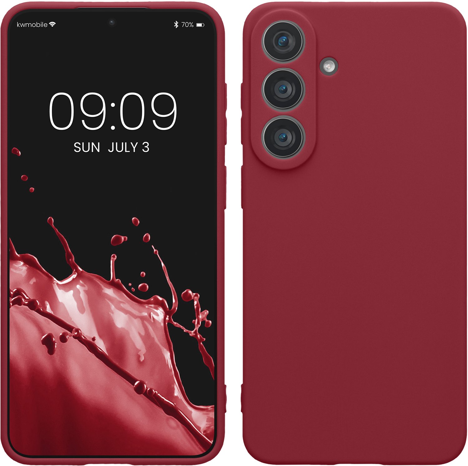 kwmobile telefoonhoesje geschikt voor Samsung Galaxy S26 FE - Hoesje voor smartphone - Precisie camera uitsnede - In bordeaux-violet