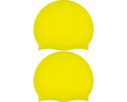 Newaner 2 stuks badmuts voor kinderen, siliconen badmuts kinderen, ripstop-coating voor comfort en slipbestendigheid, voor lang haar, badmutsen voor j