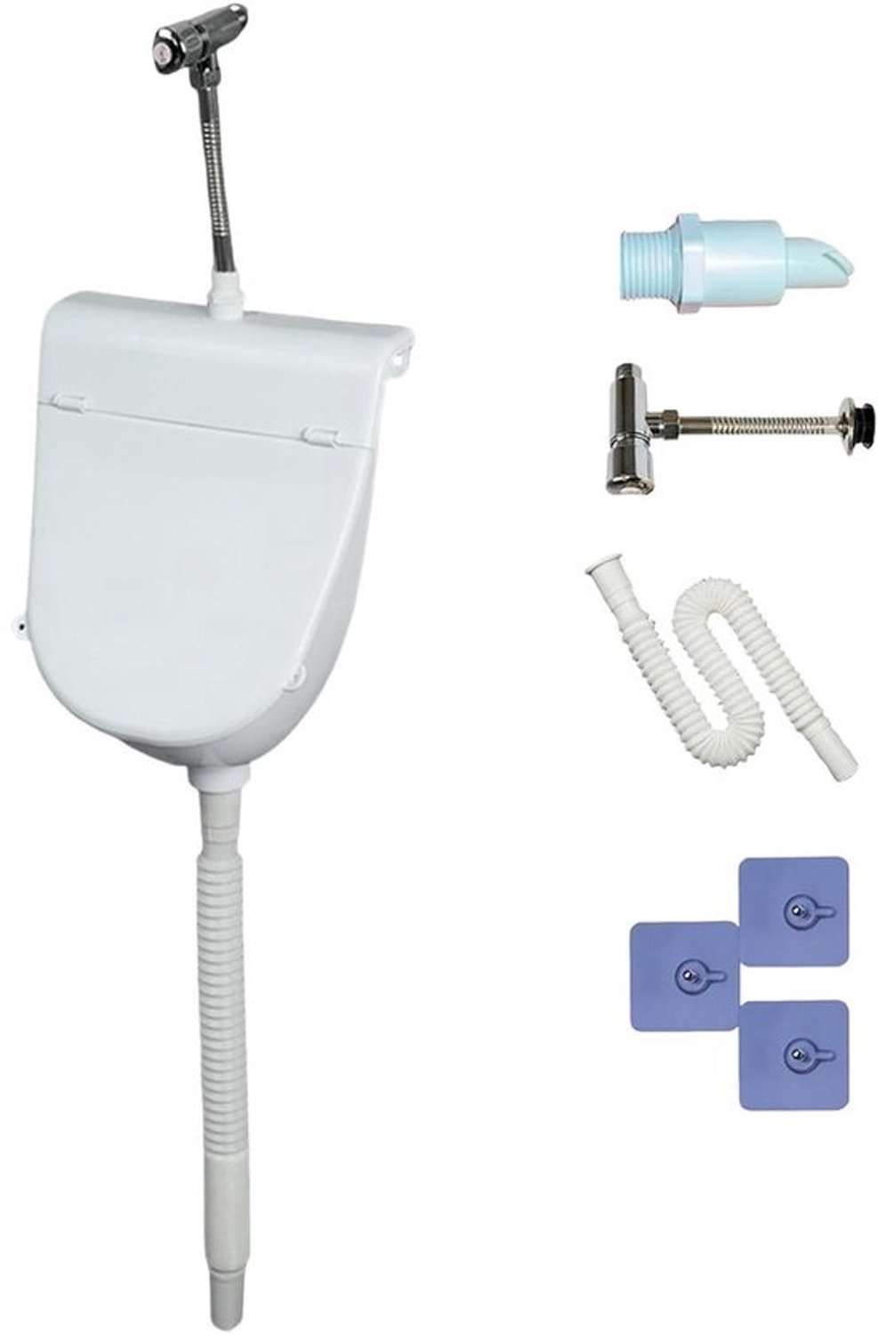 Wand Urinoir - Draagbaar Toilet - Kamperen en Reizen - Lekvrij Ontwerp - 40 x 30 x 20 cm - Wit