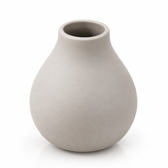 BELAMONTE Design Vaas Greige/Taupe Beige Kleine Decoratieve Vaas Modern & Minimalistisch 8,5 × 8 × 9 cm