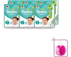 6 x Pampers – Luiers – Active Baby Dry Maat 7 – 30 Luiers - Bulkverpakking - Luiers voor baby - Douchemop - Droge luiers